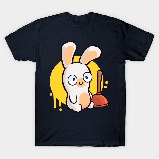 A Little Rabbid T-Shirt by FuchsiaNeko